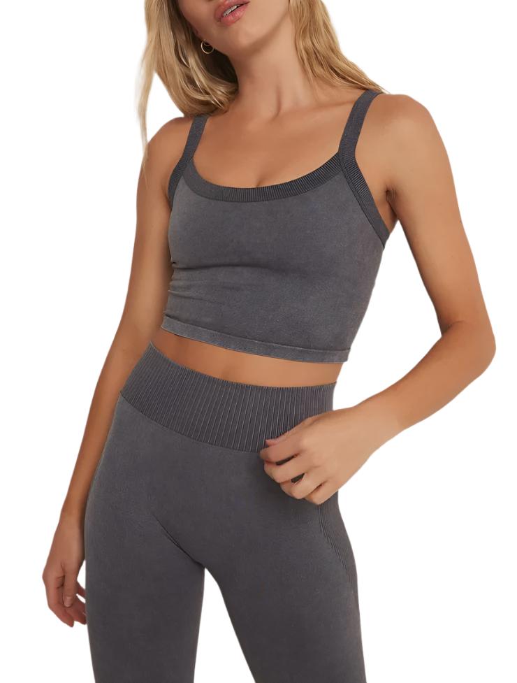 Z Supply GOOD DAY SEAMLESS TANK BRA - graphite - Front View