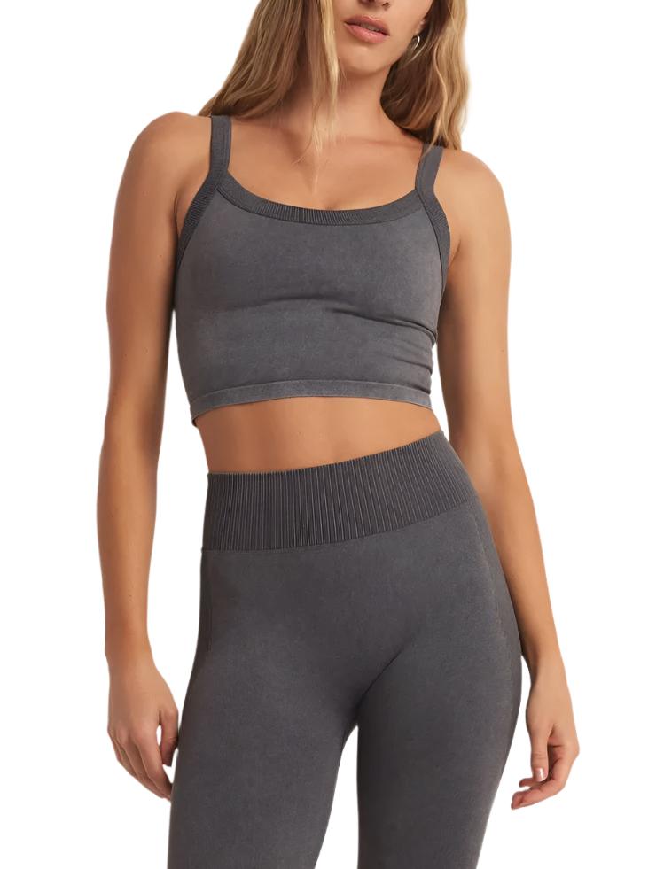 Z Supply GOOD DAY SEAMLESS TANK BRA - graphite - Front View