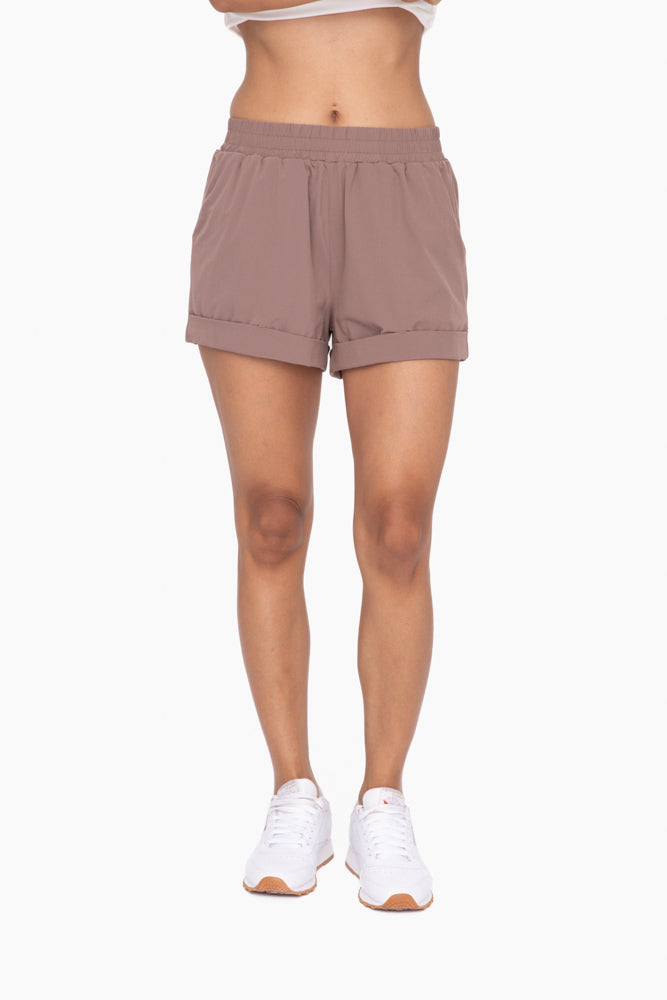 Mono B High Waist Cuffed Casual Shorts AP-A1230