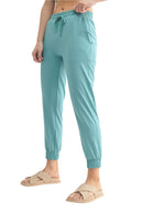 Mono B Essential Athleisure Joggers - Grey Teal - Bottom Side View