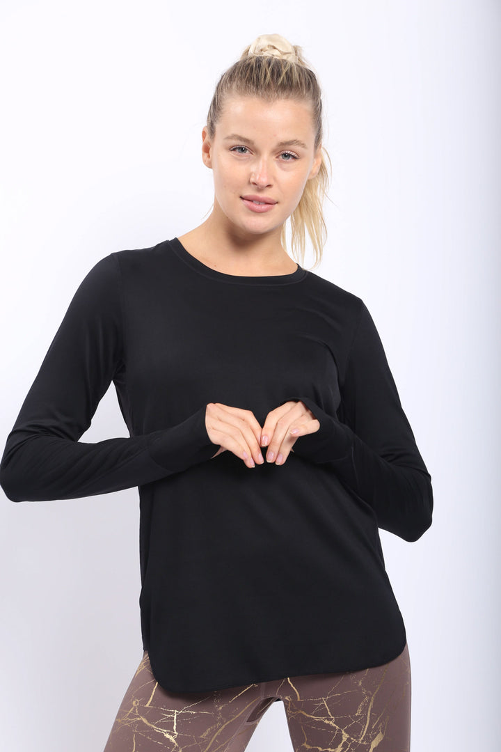 Mono B Meshy Back Long Sleeve Top AT-A0761 and Plus