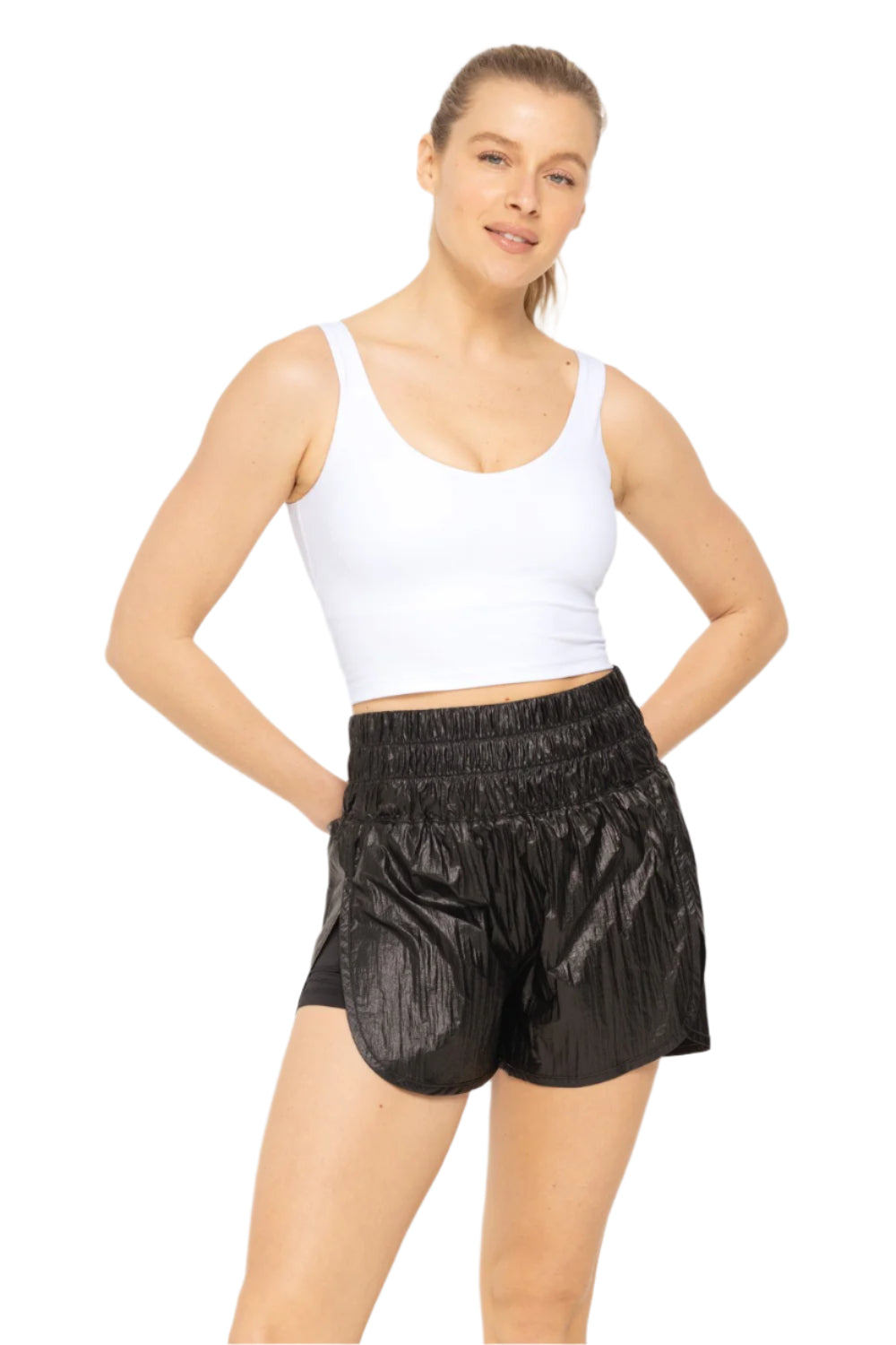 Mono B Long Line Sports Bra Countour Seams -Green ATR7345