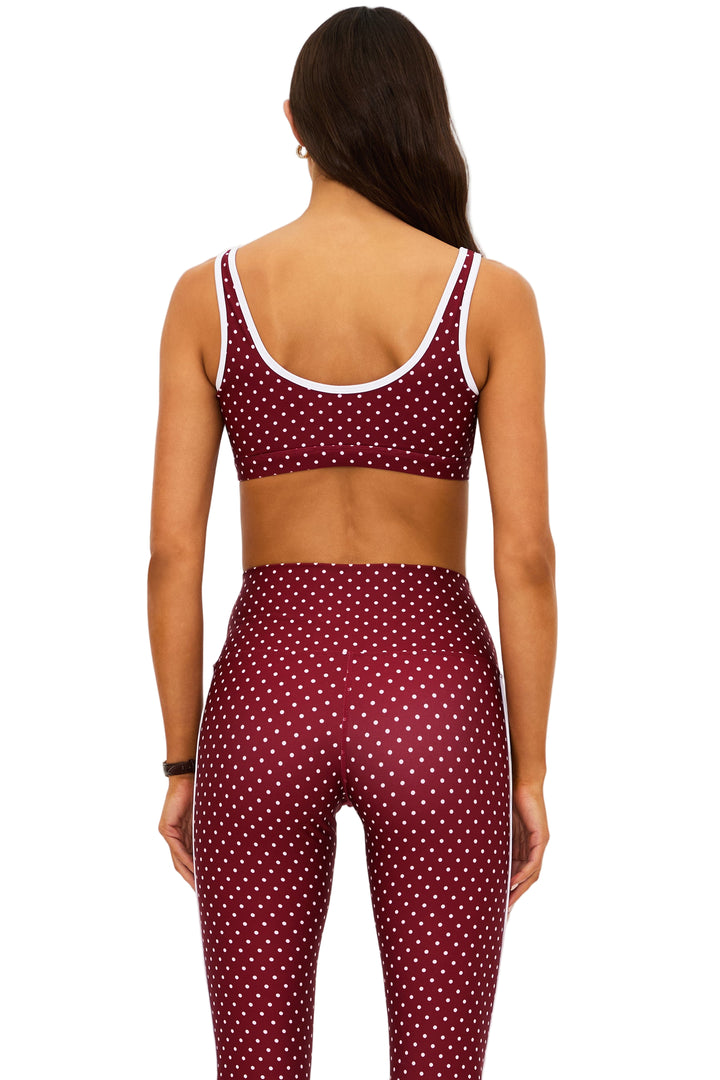 Beach Riot Moxie Top - Crimson Dot - Back View