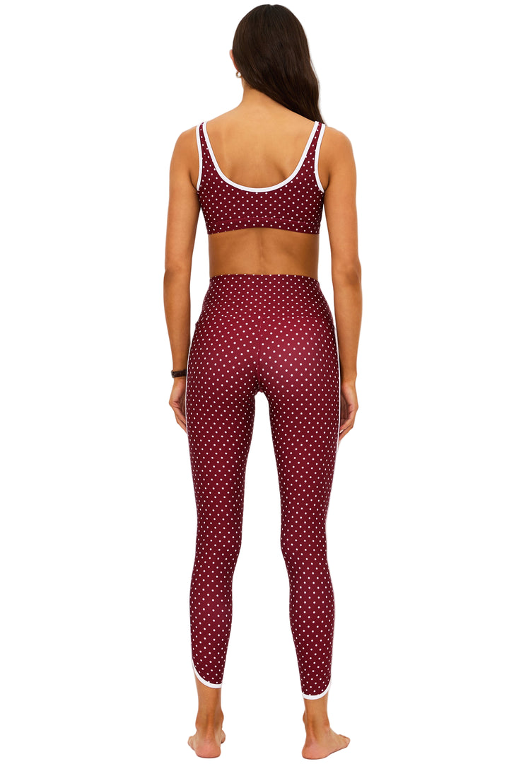 Beach Riot Rella Legging - Crimson Dot - Back Full View