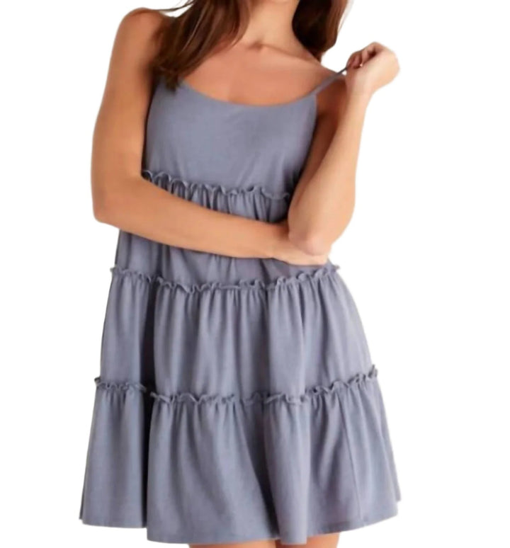 Z Supply Carina Knit Mini Dress - Indigo - Front View