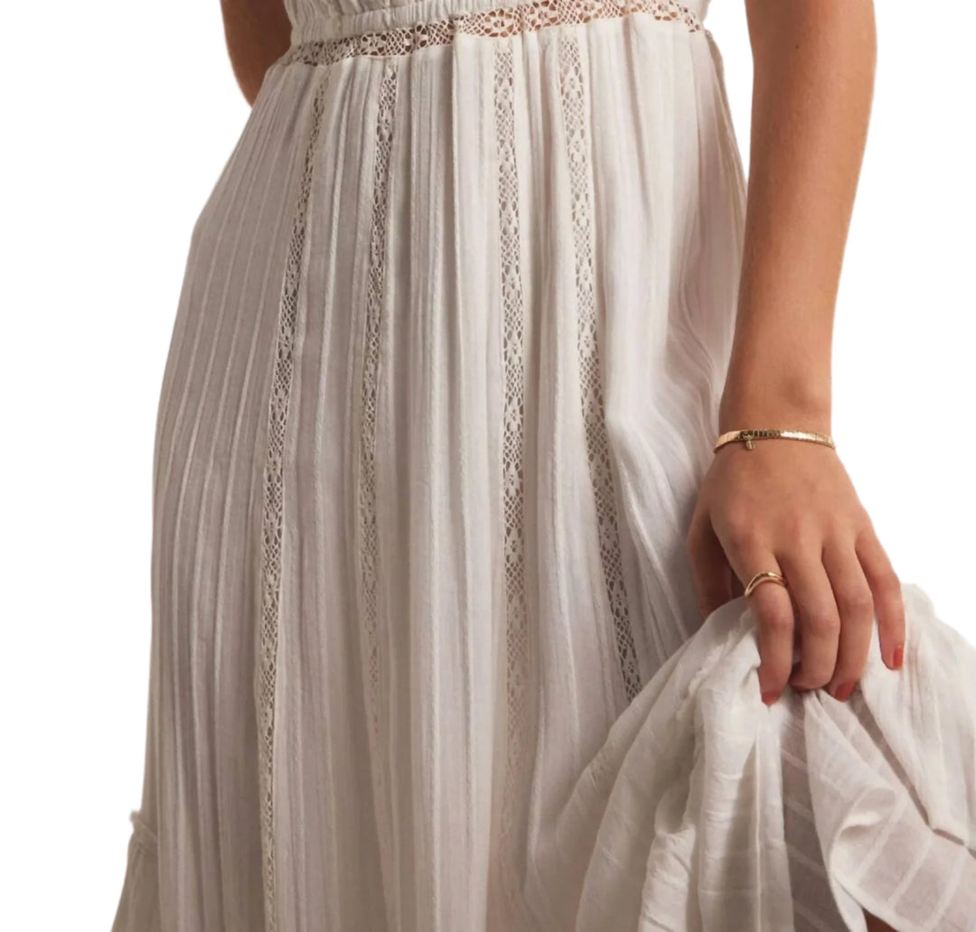 Z Supply Rose Maxi Dress - White - Rear View