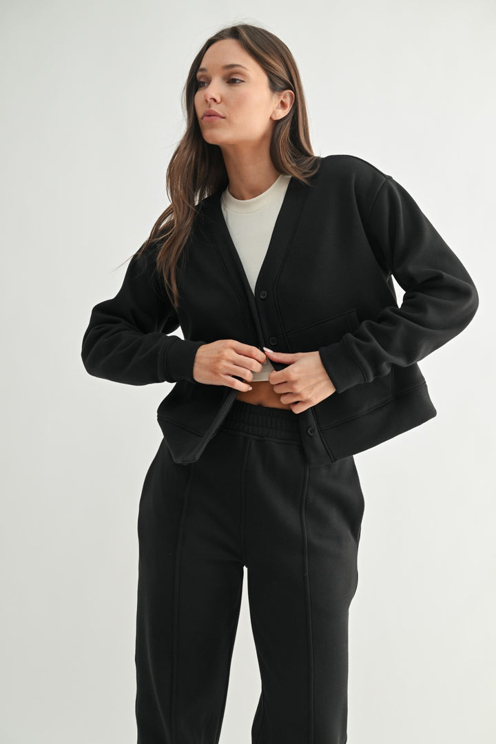 Mono B Brushed Interior Cardigan Hoodie KJ5119