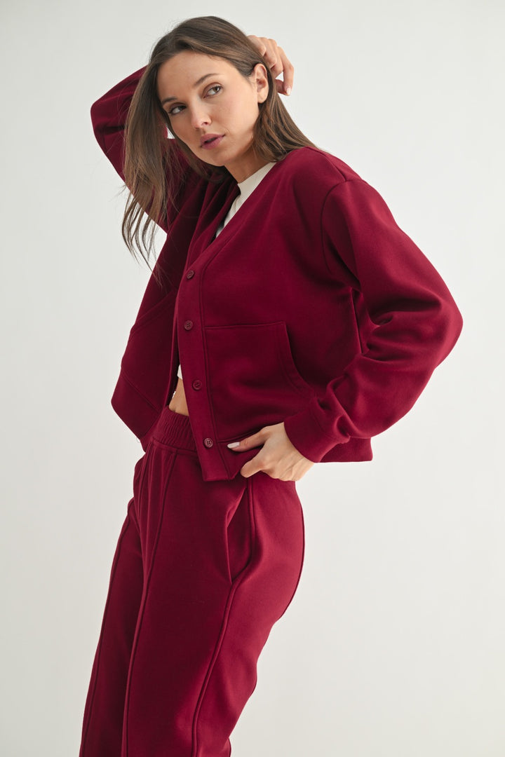 Mono B Brushed Interior Cardigan Hoodie KJ5119