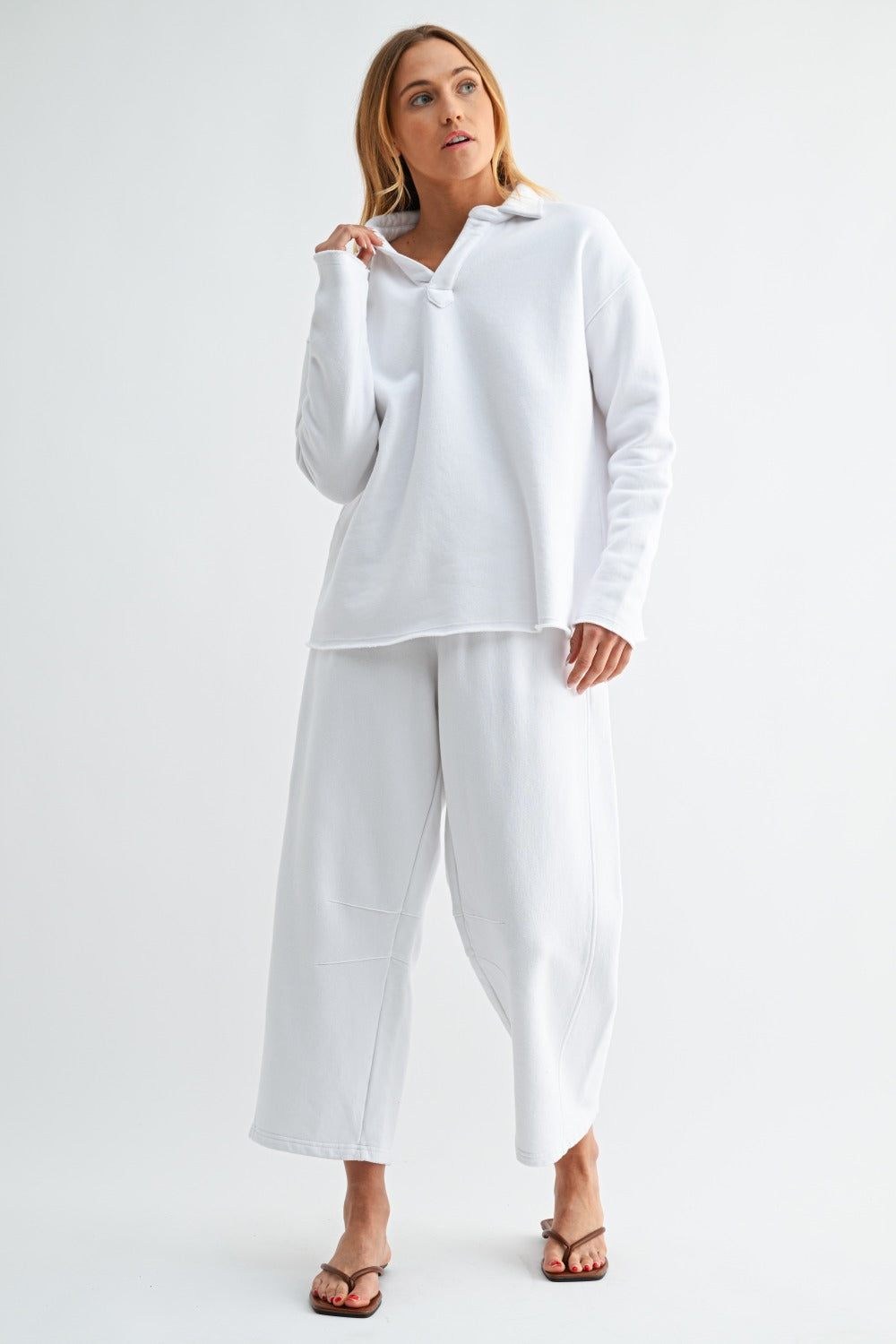 Mono B Malibu Air Cotton Barrel Lounge Pants KP5555
