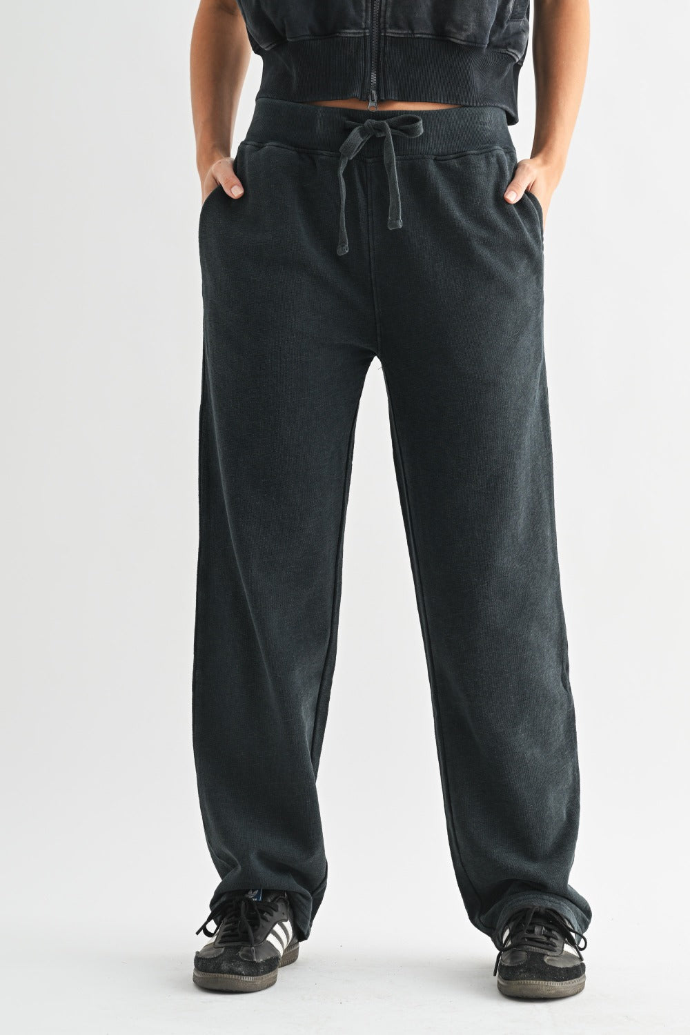 Mono B Highland Cotton Jacquard Lounge Pants KP5676 Deep Navy