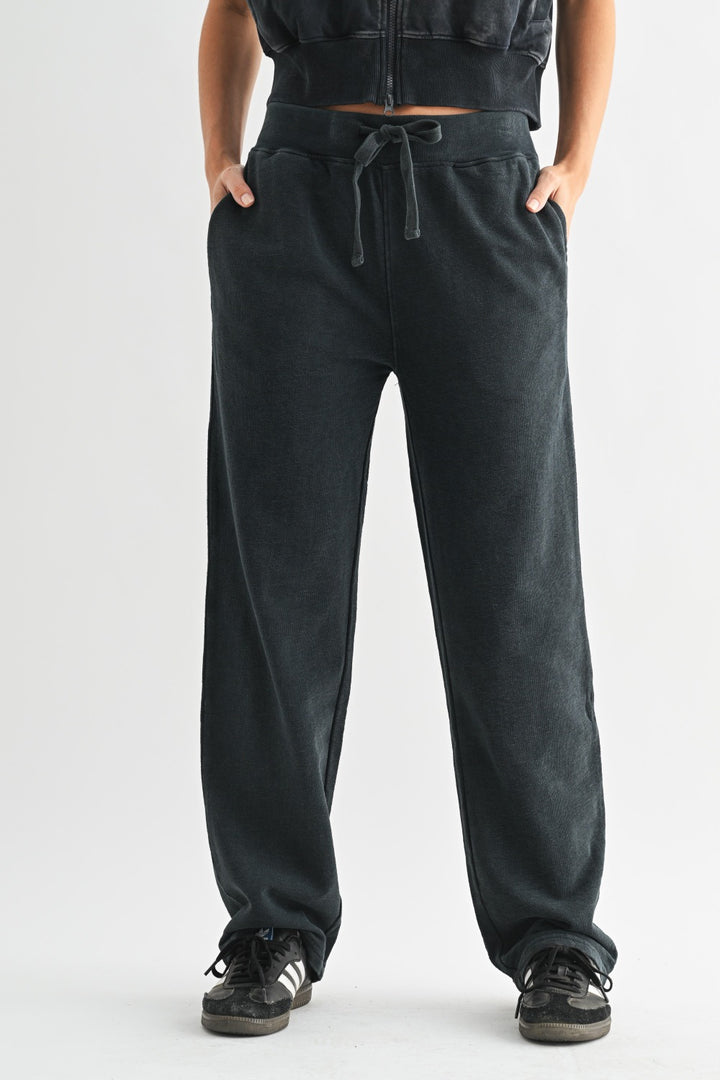Mono B Highland Cotton Jacquard Lounge Pants KP5676 Deep Navy