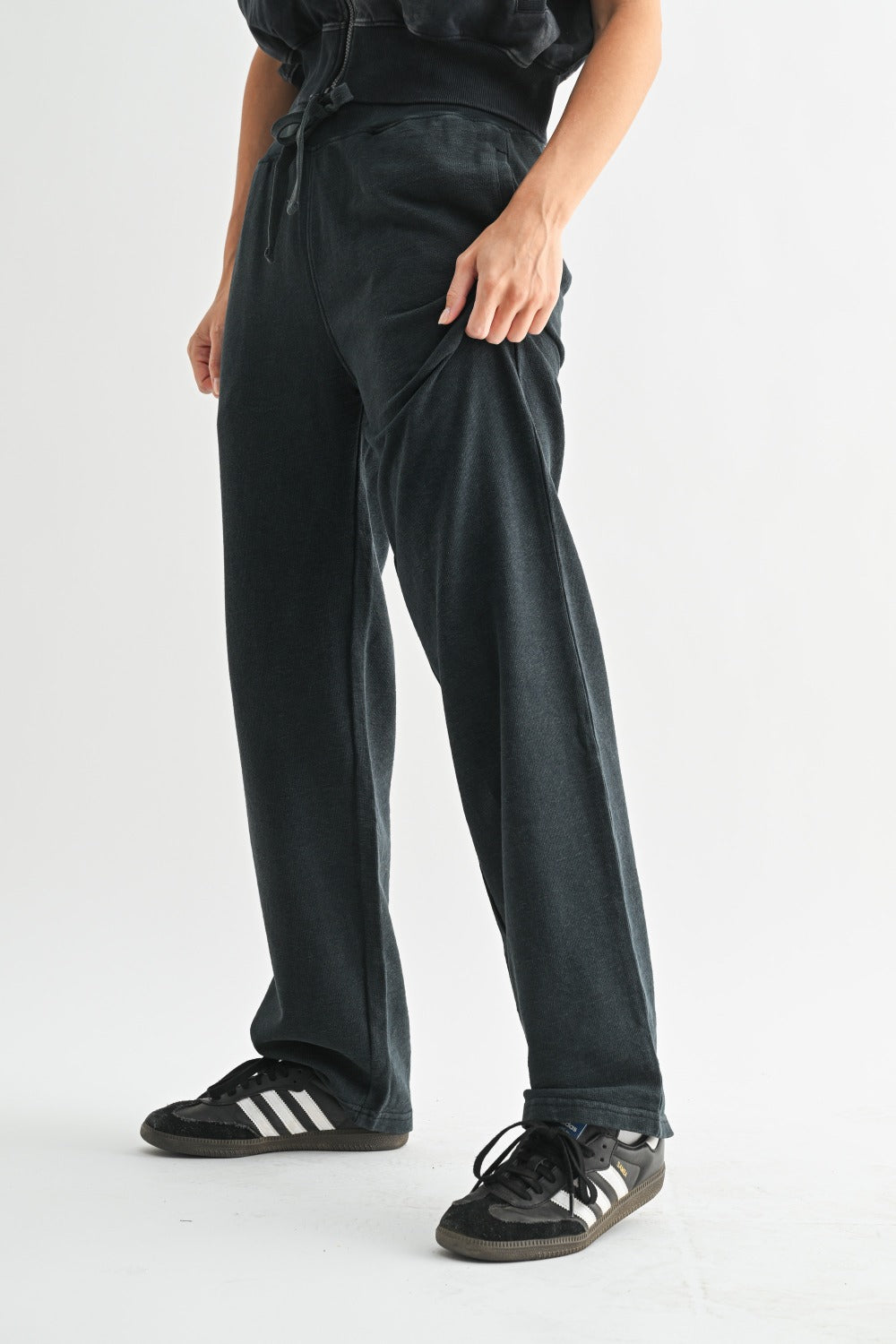 Mono B Highland Cotton Jacquard Lounge Pants KP5676 Deep Navy