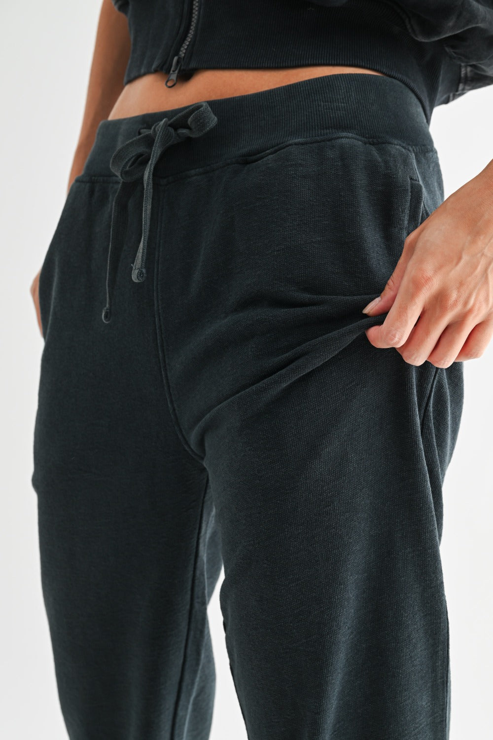 Mono B Highland Cotton Jacquard Lounge Pants KP5676 Deep Navy