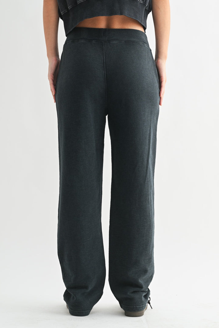 Mono B Highland Cotton Jacquard Lounge Pants KP5676 Deep Navy