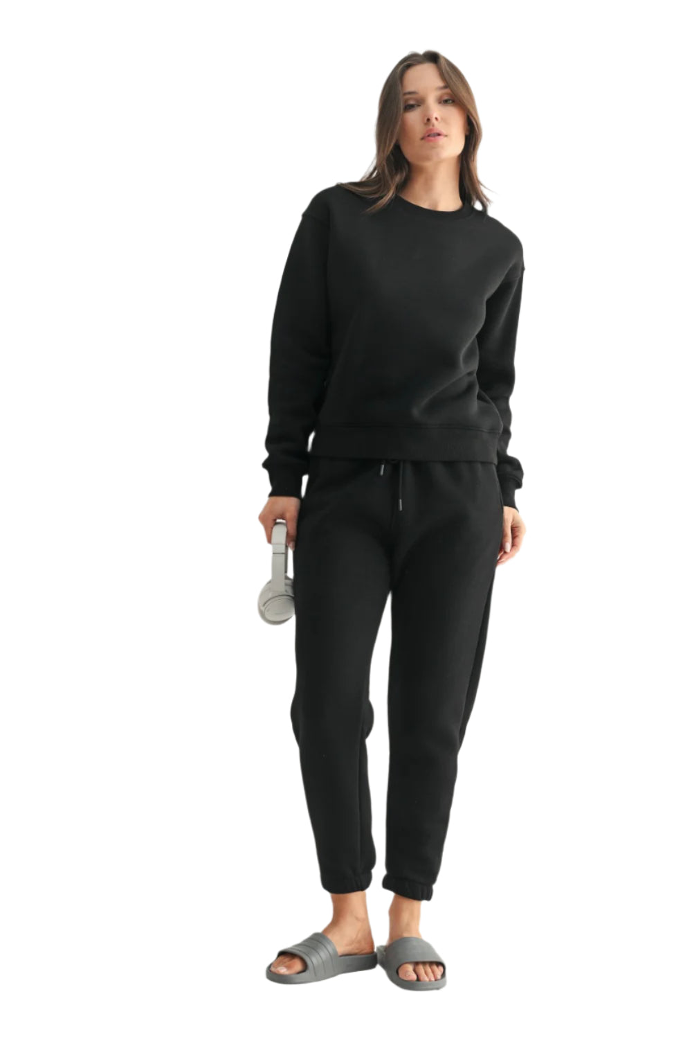 Melanie Mono B Classic Fit Fleece Sweatshirt KT12063
