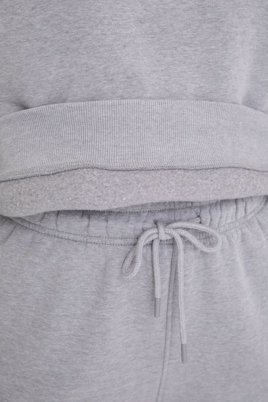 Mono B Classic Fit Fleece Sweatshirt - Heather Grey - Rear View