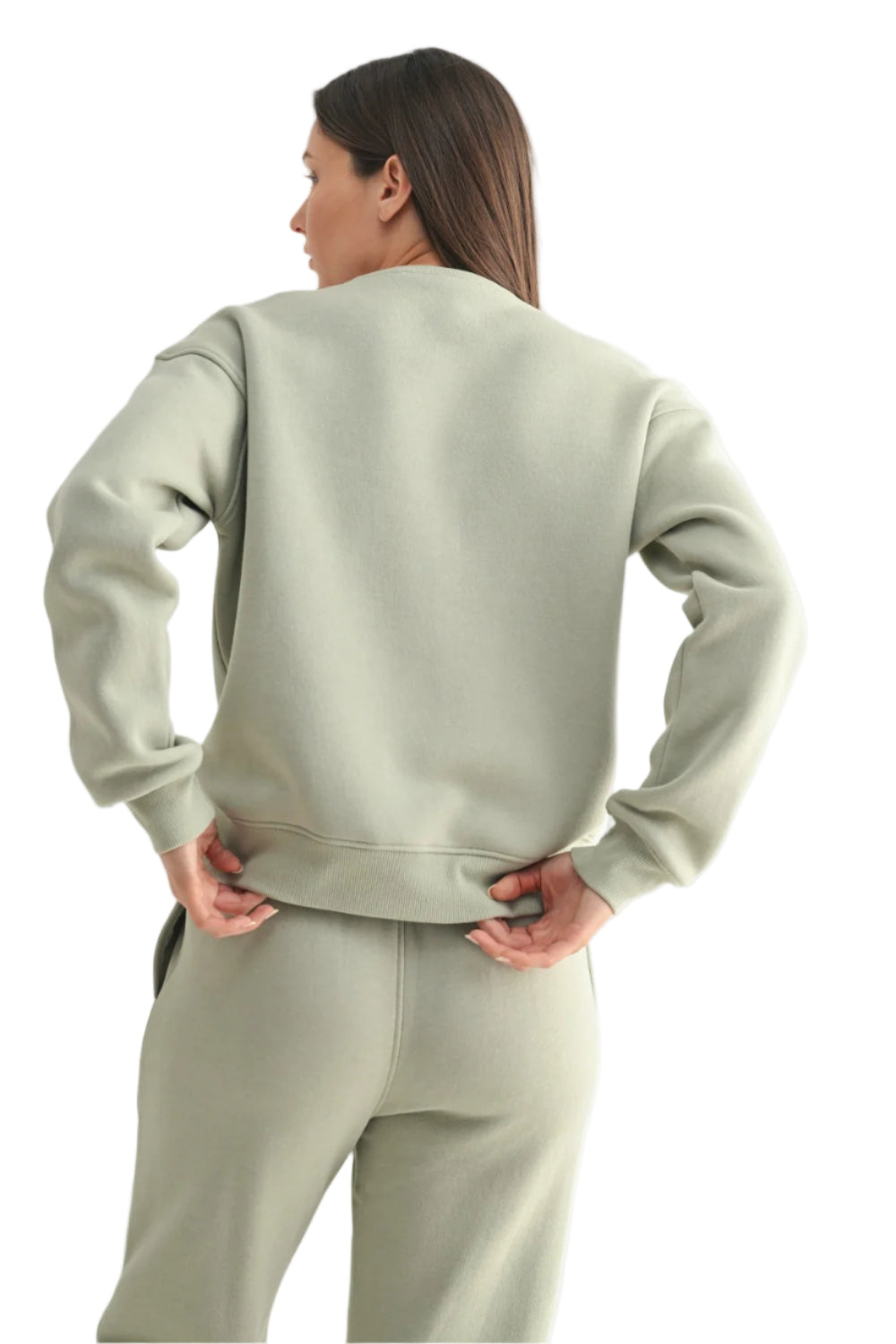 Mono B Classic Fit Fleece Sweatshirt - Marsh - Back View