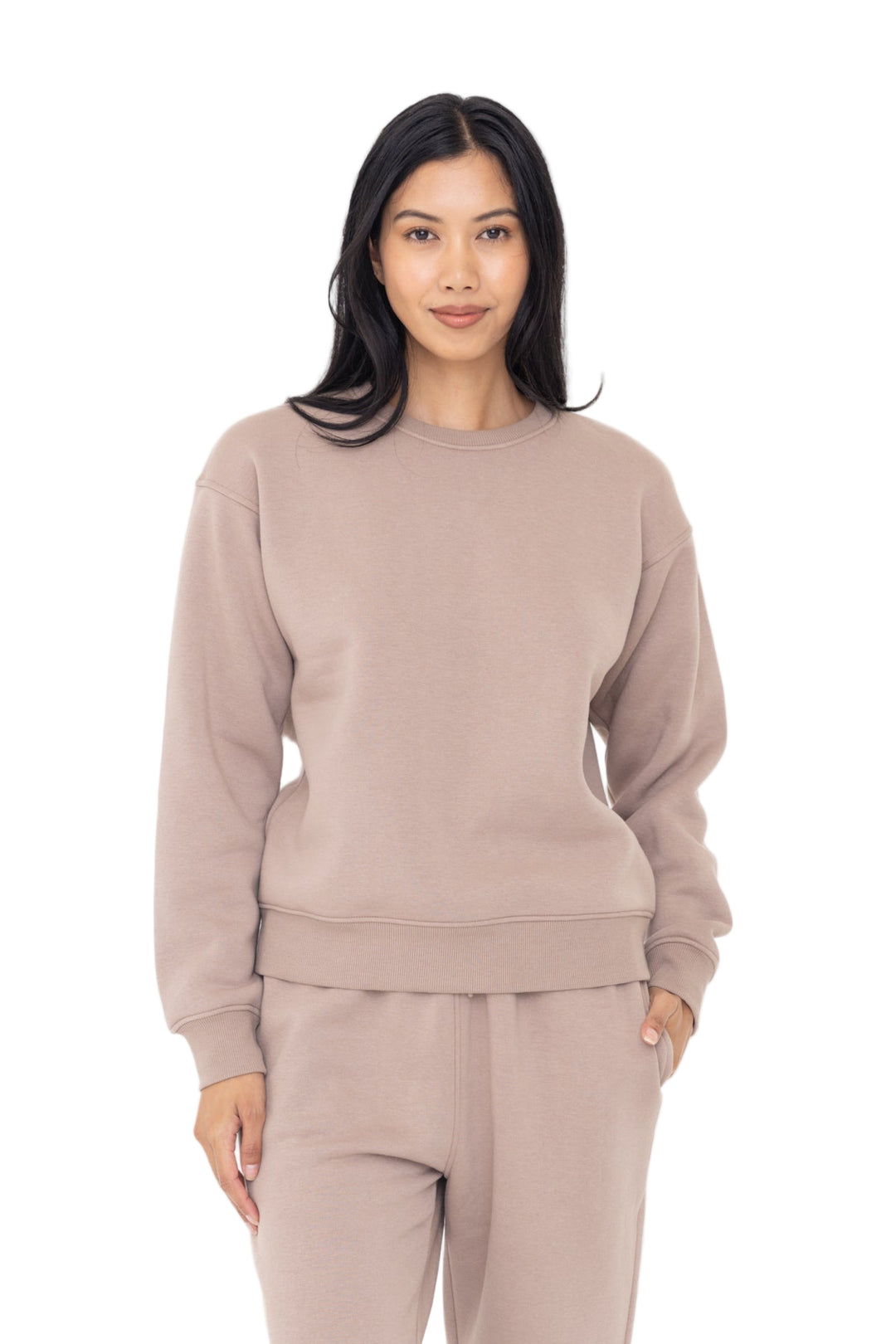 Mono B Classic Fit Fleece Sweatshirt - Toast - Front View