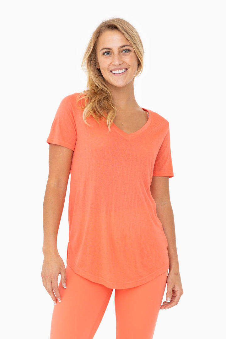 Mono B V Neck Classic Cut Modal Blend Tee (KT12112)