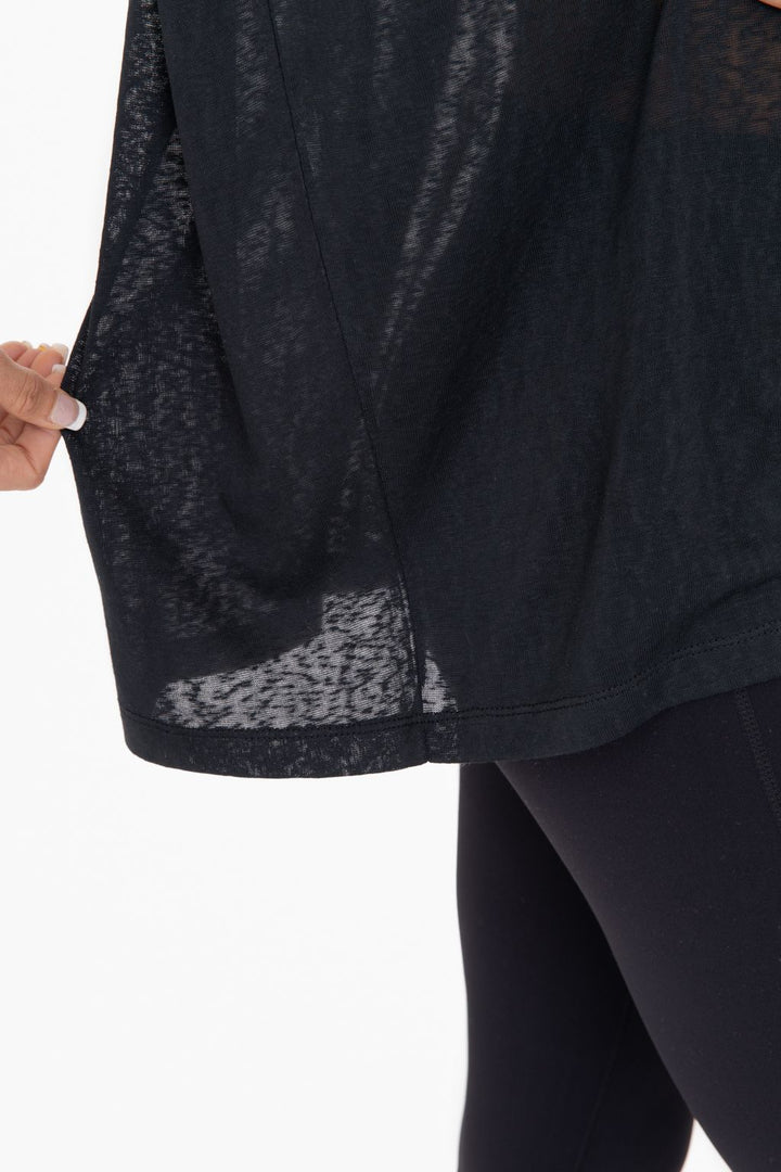 Mono B V Neck Relaxed Modal Blend Tee Shirt KT12213