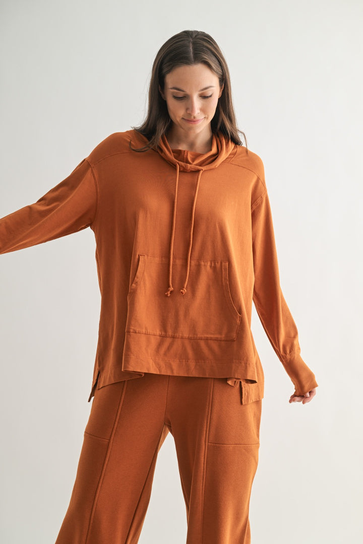 Mono B Field Stone Pima Cotton Hoodie KT5561