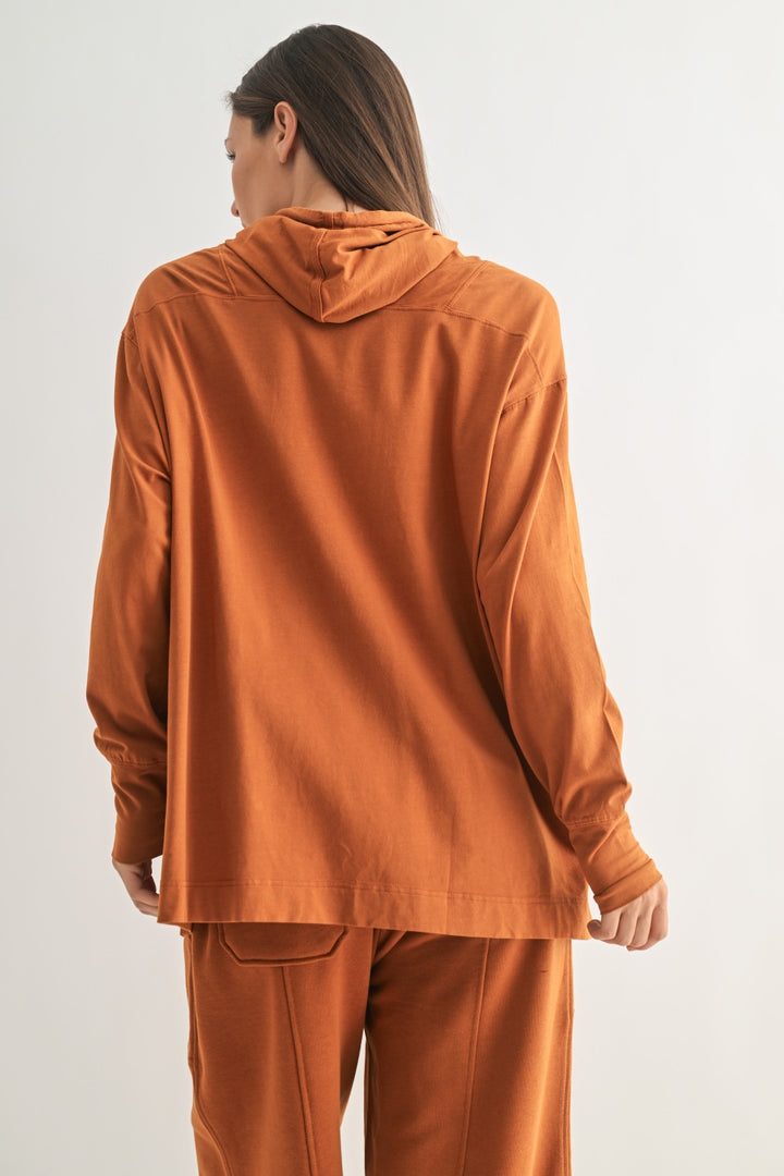 Mono B Field Stone Pima Cotton Hoodie KT5561