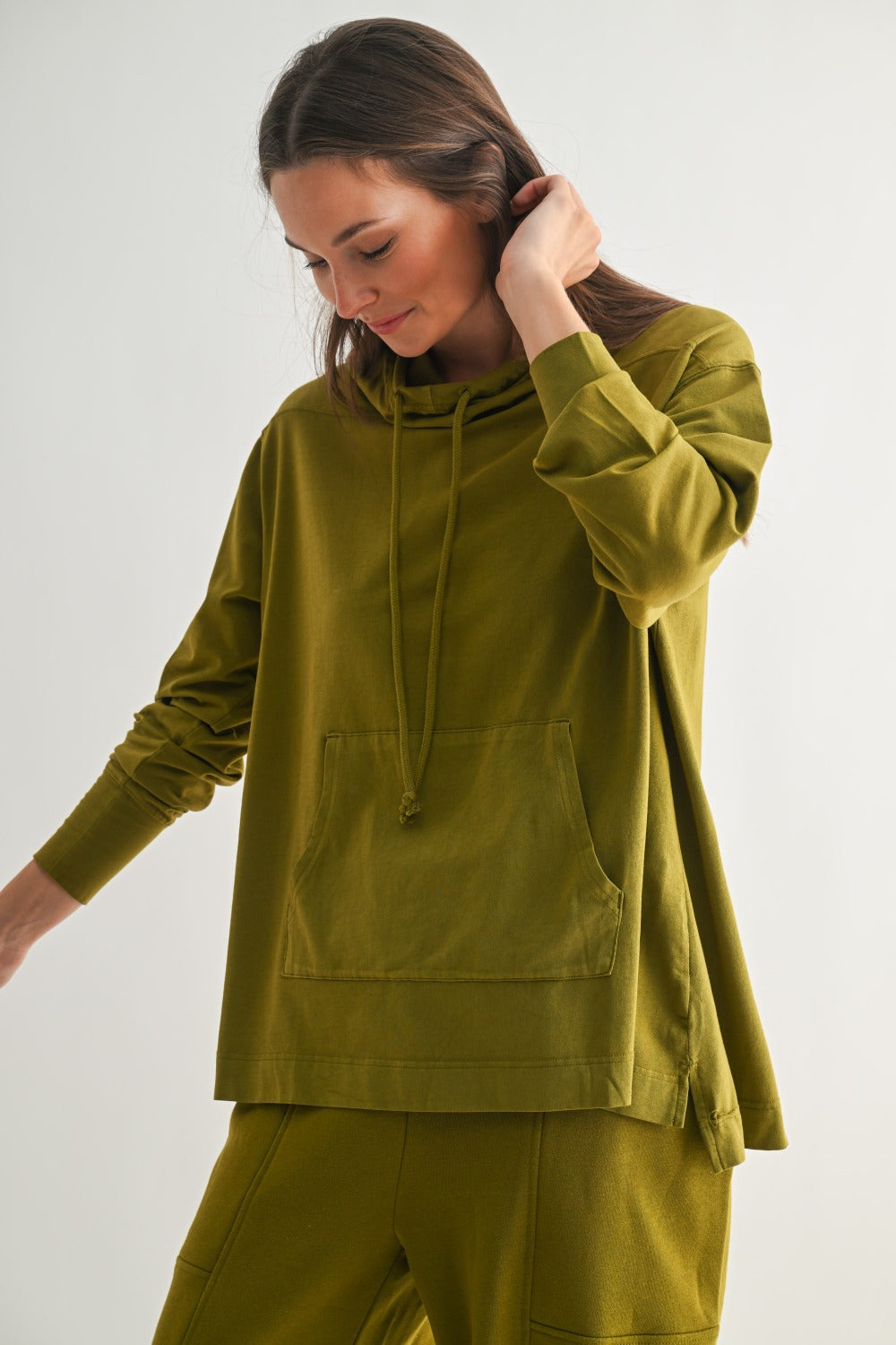 Mono B Field Stone Pima Cotton Hoodie KT5561