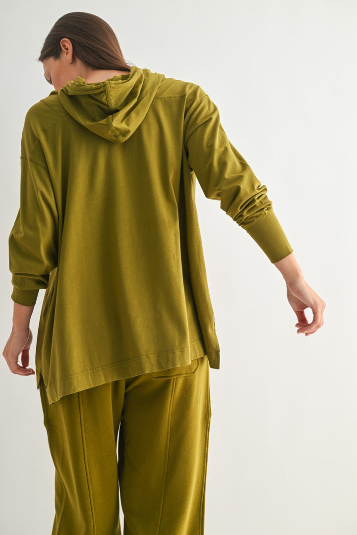 Mono B Field Stone Pima Cotton Hoodie KT5561