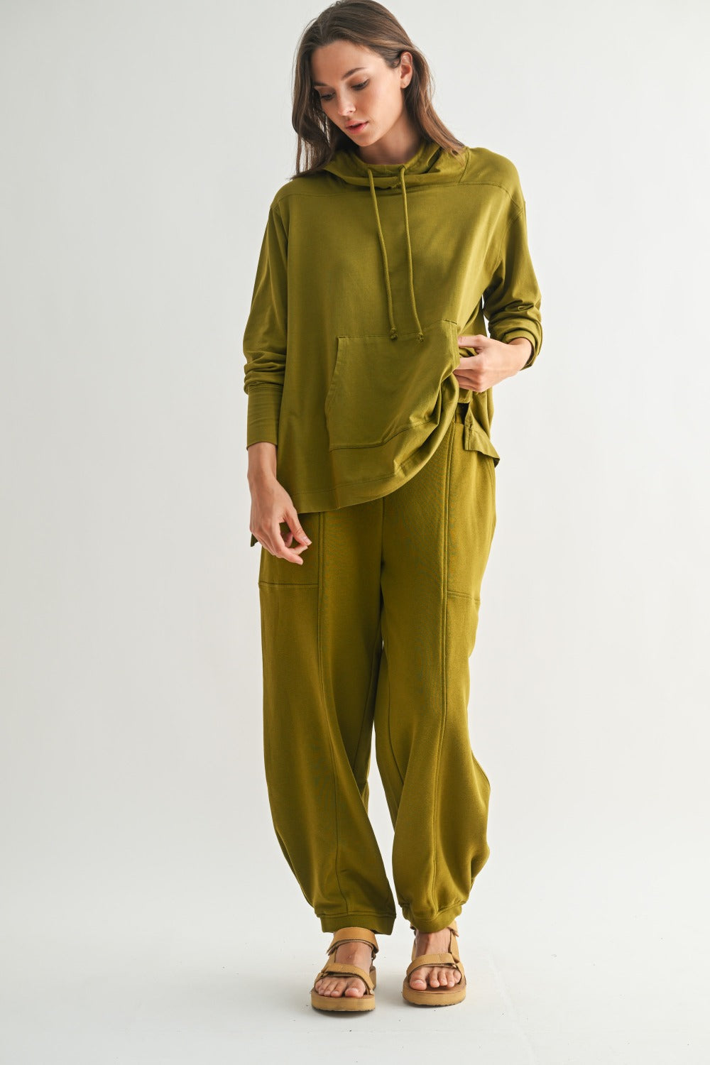 Mono B Field Stone Pima Cotton Hoodie KT5561