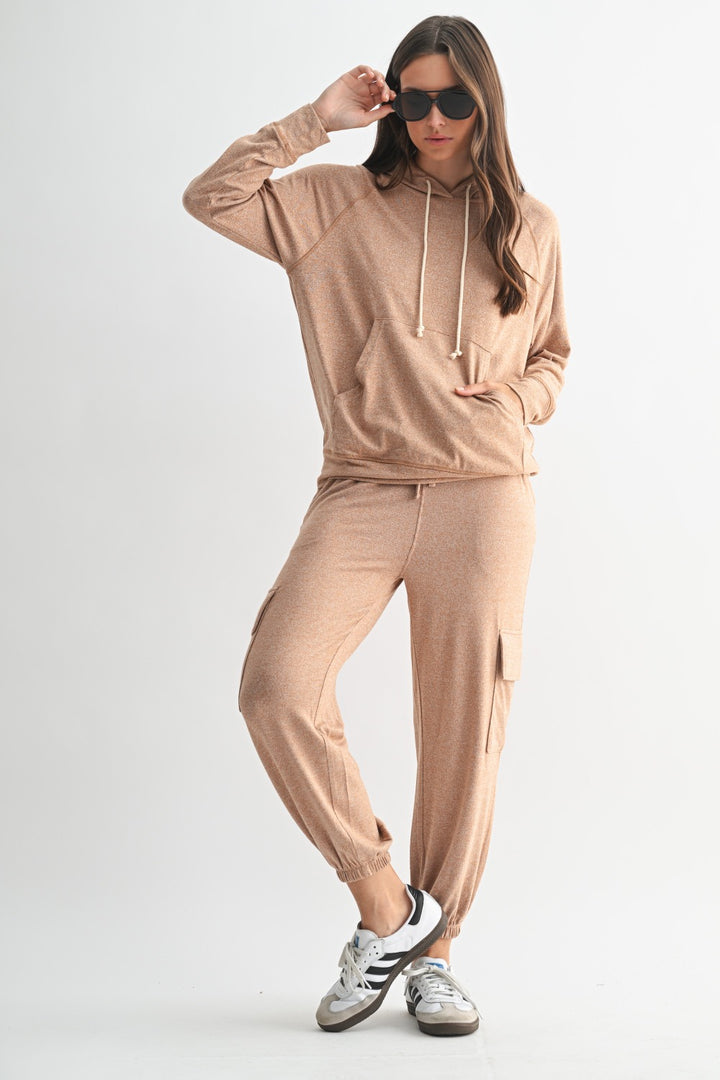 Mono B Brushed Hacci Lounge Hoodie KT5668