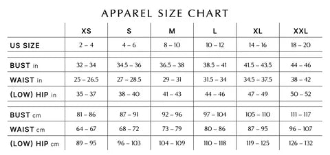 tavi size chart