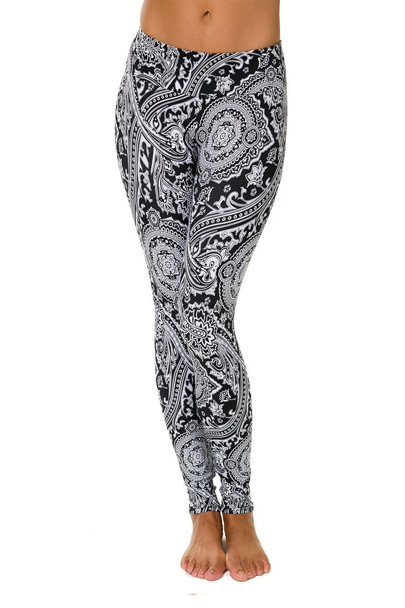 Onzie Hot Yoga Leggings 209 - Bandana - front view