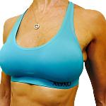 XOXO Double Strap Seamless Sports Bra - Winter Green-  front view