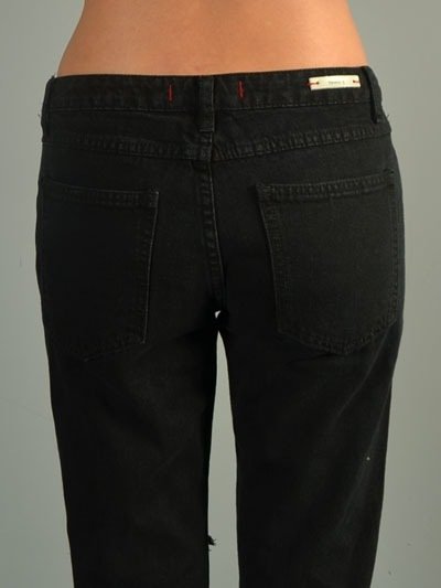 Signature 8 Destroyed Boyfriend Jeans IP629B Black - rear alt  view