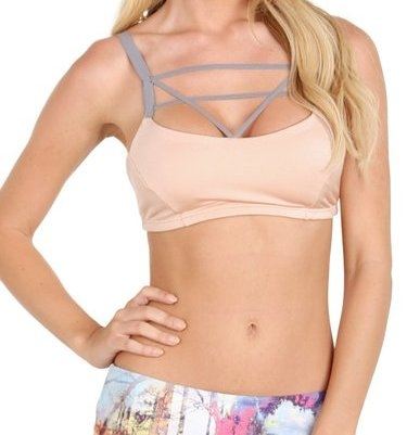 Onzie Cage Front Bra 368 - Blush - front view
