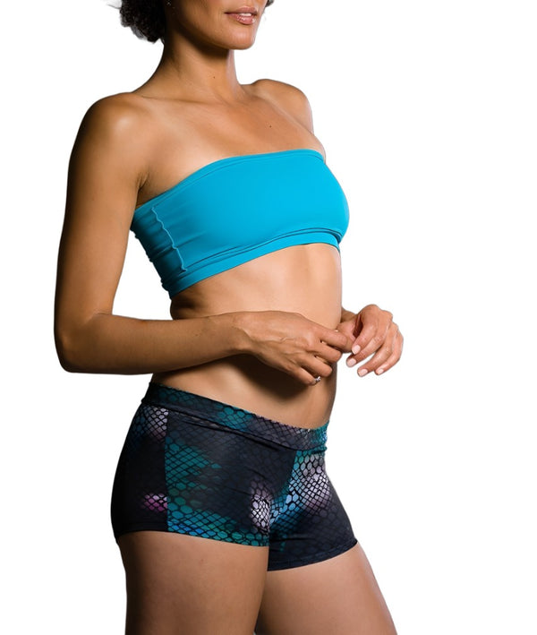 Onzie Hot Yoga Bandeau Top 300 - Teal - side view