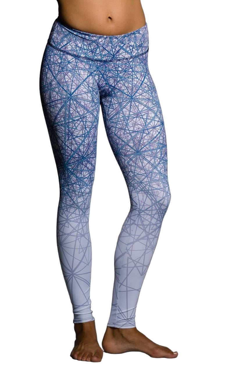 Onzie Hot Yoga Graphic Leggings 229 - Luna White - front view