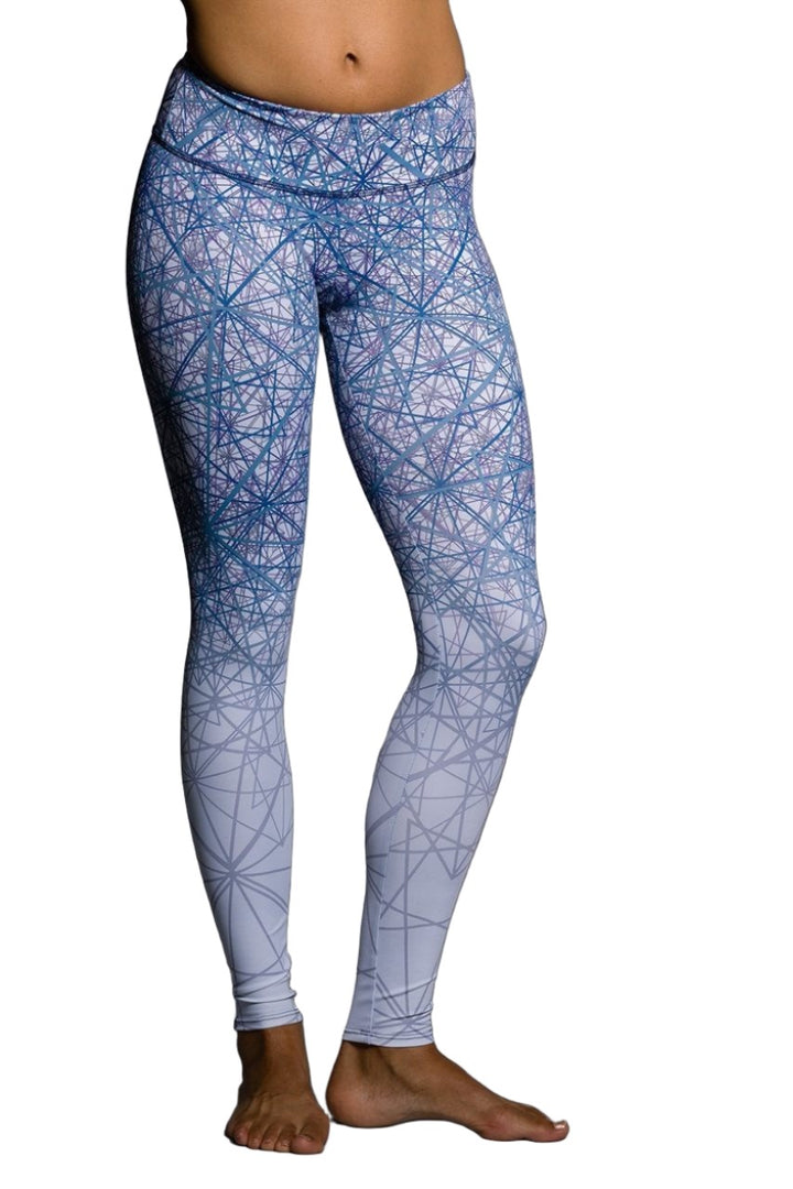 Onzie Hot Yoga Graphic Leggings 229 - Luna White - front view