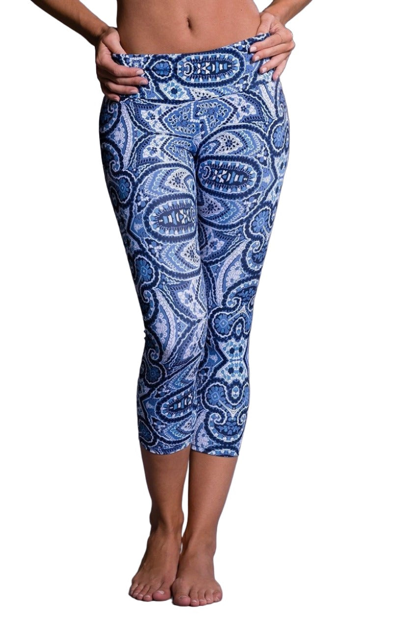 FINAL SALE Onzie Hot Yoga Capri 202 - Iris - front view