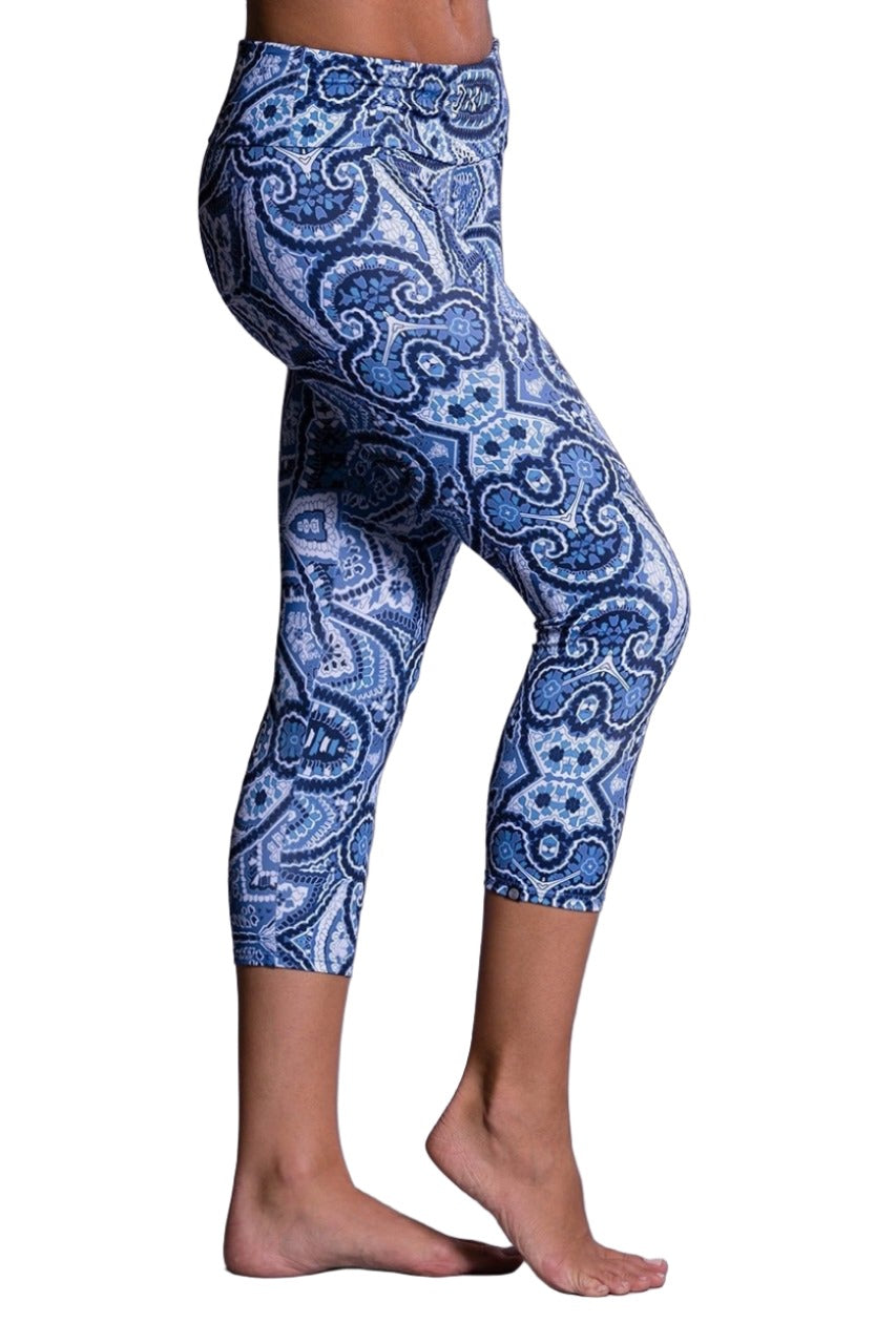 FINAL SALE Onzie Hot Yoga Capri 202 - Iris - side view