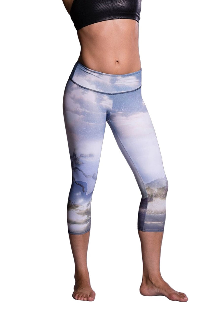 Onzie Hot Yoga Graphic Capri 241 -  Desert Rain - front view