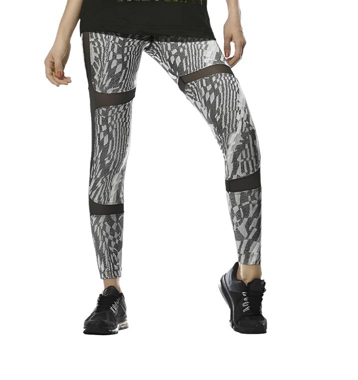 Babalu Style Stone Textured Legging with Mesh Inset 35863 - front view