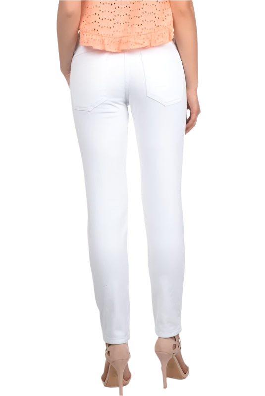 Signature 8 Relaxed Fit White Jeans IP629W - rear view