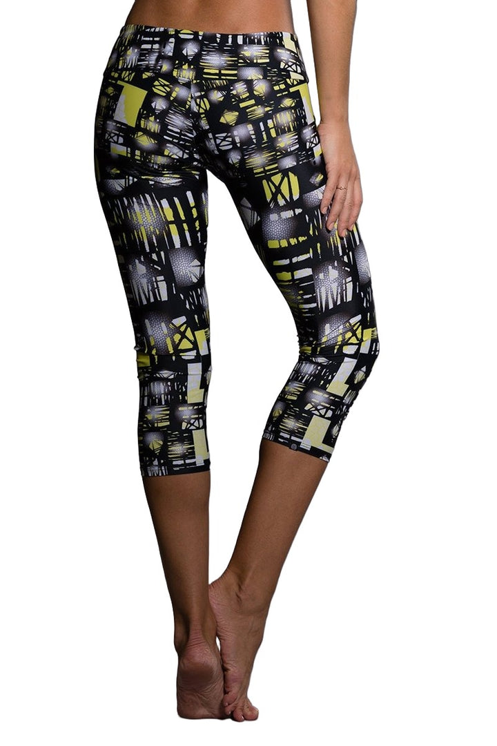 FINAL SALE Onzie Hot Yoga Capri 202 - Queen Bee - rear view