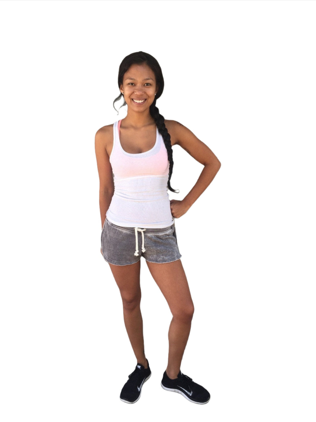 Ocean Drive Beach Bum Burn Out Shorts OD1481 Steel Grey - front alt view