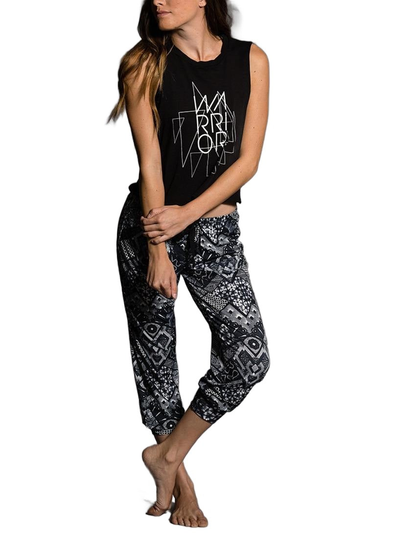 Onzie Hot Yoga Muscle Tank 3019 Warrior - Black - front alt view