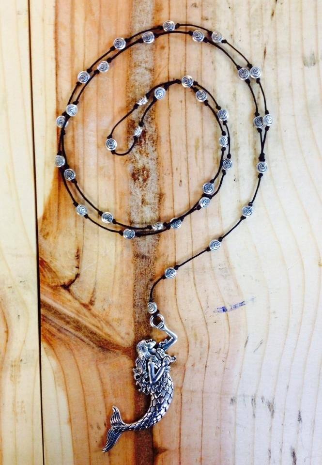 Mermaid Knotted Necklace - Silver