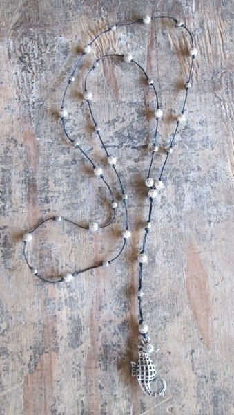 Seahorse Knotted Necklace  - Silver