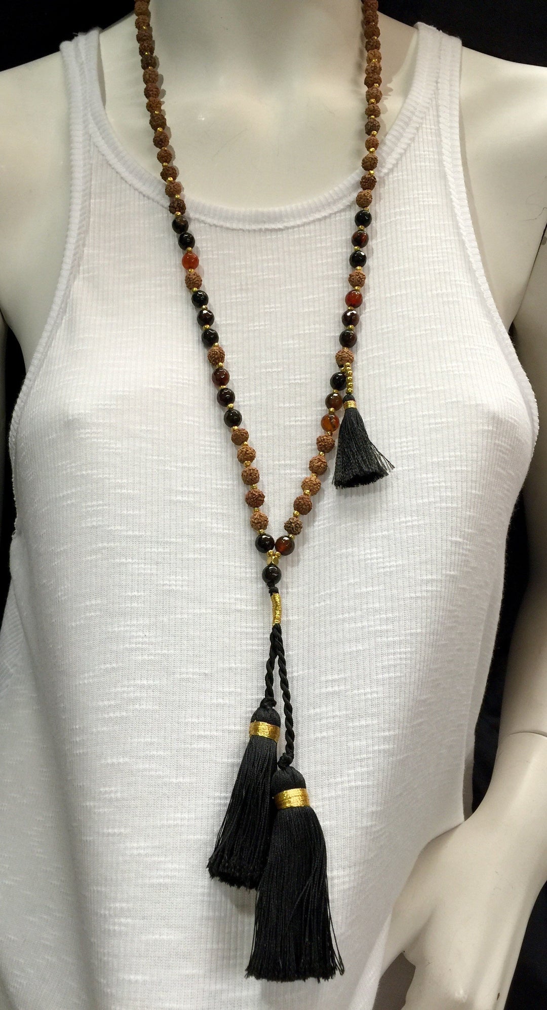 Chambala Tassel Necklace - Black 