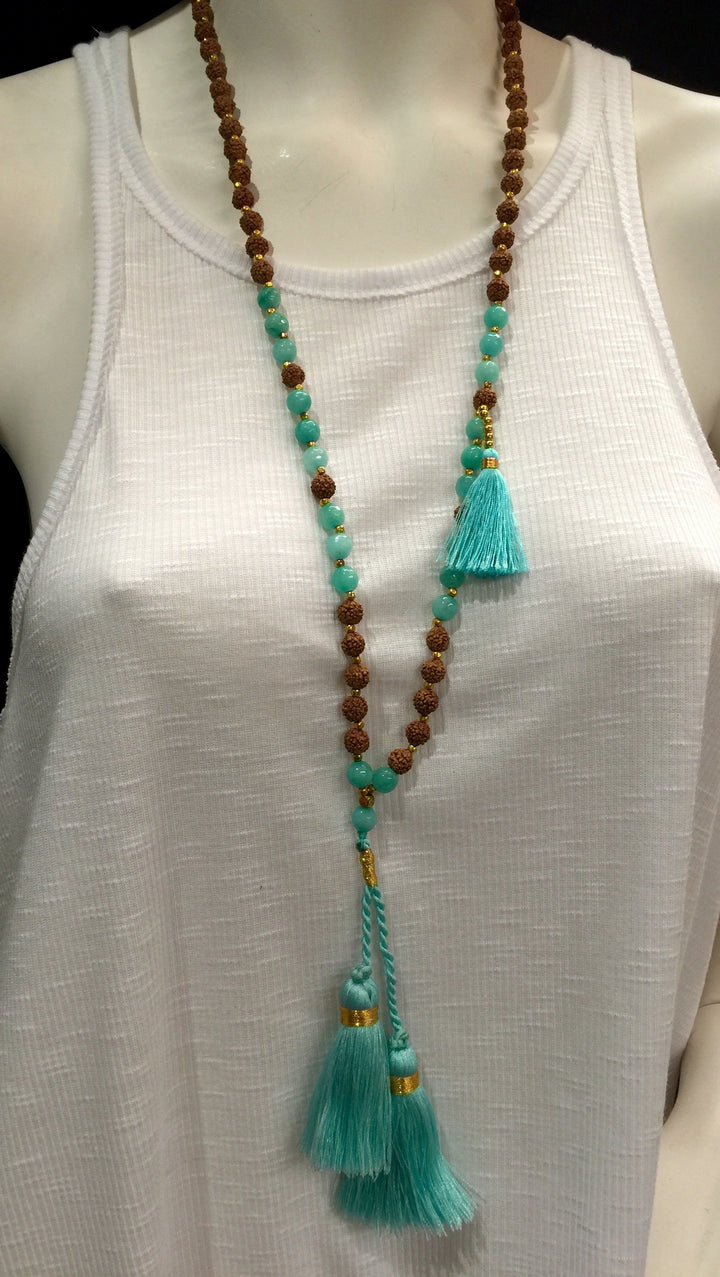 Chambala Tassel Necklace - Mint Green
